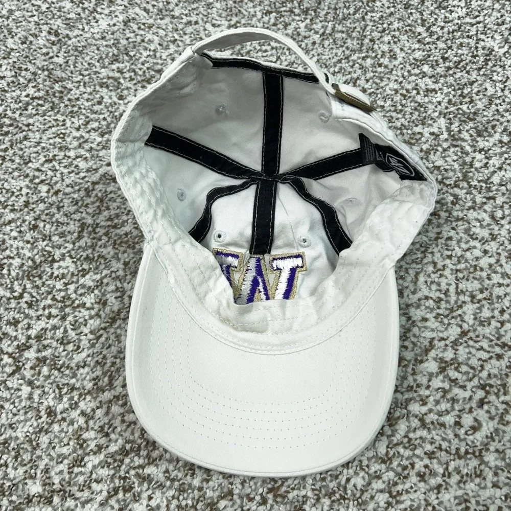 Washington Huskies Hat Cap Strap Back Womens One Size White NCAA 47 College Logo